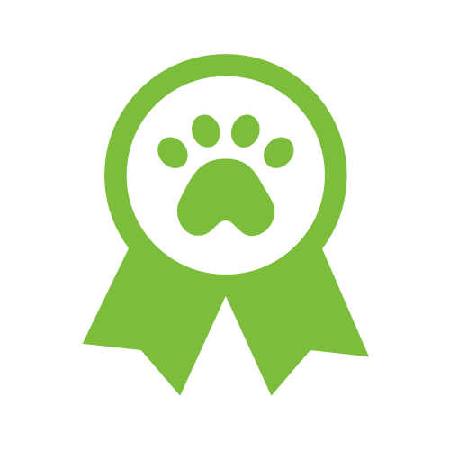 an icon of a badge representing professional dog trainers